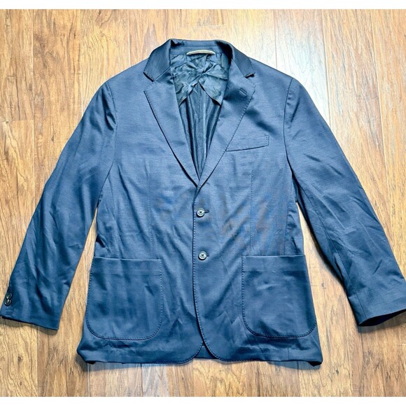 Men’s MAURIZIO BALDASSARI ‘Brera’ Índigo Blue Wool Blazer Size 54R
